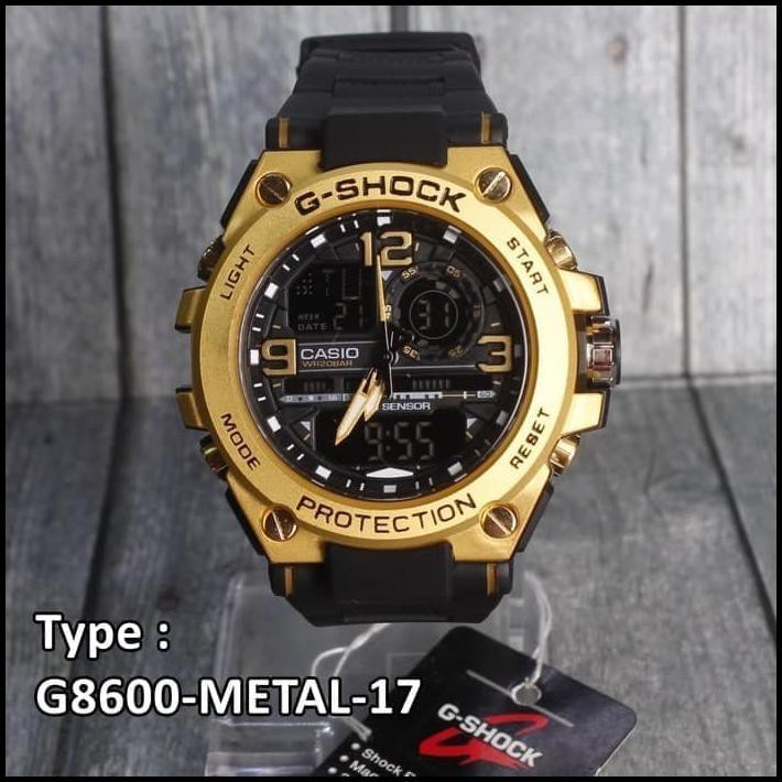 NOTED ORIGINAL SHOCK GUN METAL BESI CASIO G8600 JAM TANGAN PRIA 