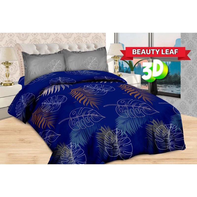 Bedcover set seprei 180x200 merek bonita motif beauty leaf