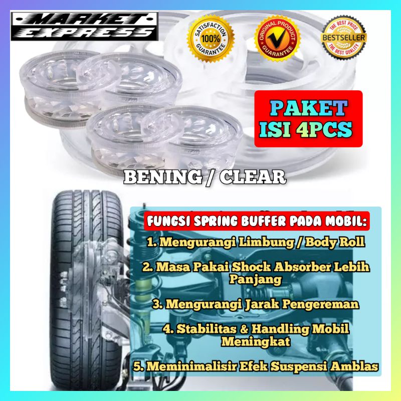 spring buffer Toyota Avanza Old 2004 sampai 2013 Peredam suspensi per paket isi 4pcs depan dan belak
