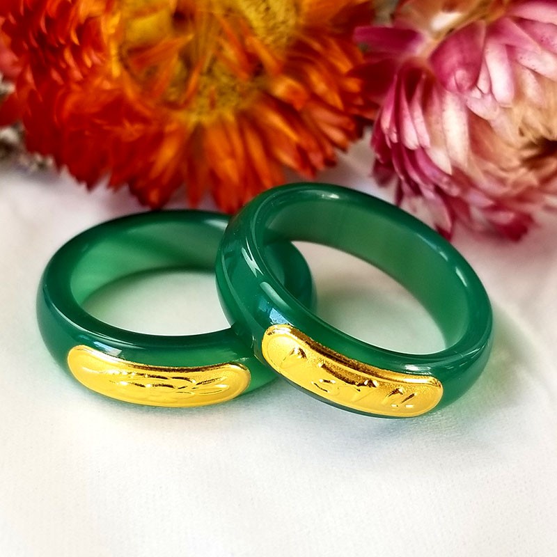Cincin emas murni 24k sertifikat untuk investasi cincin couple jade ring mas asli cincin Cincin Pria Cincin Wanita-7