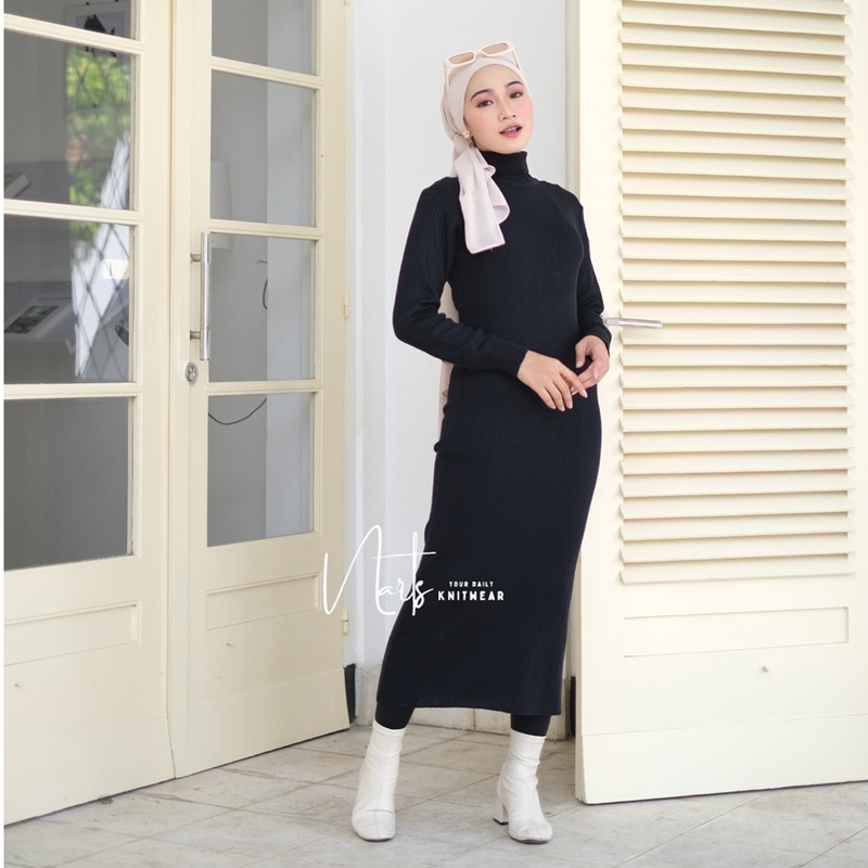 Long Dress Bodycon Rajut / Long Dress Rajut Korea / Bodyfit