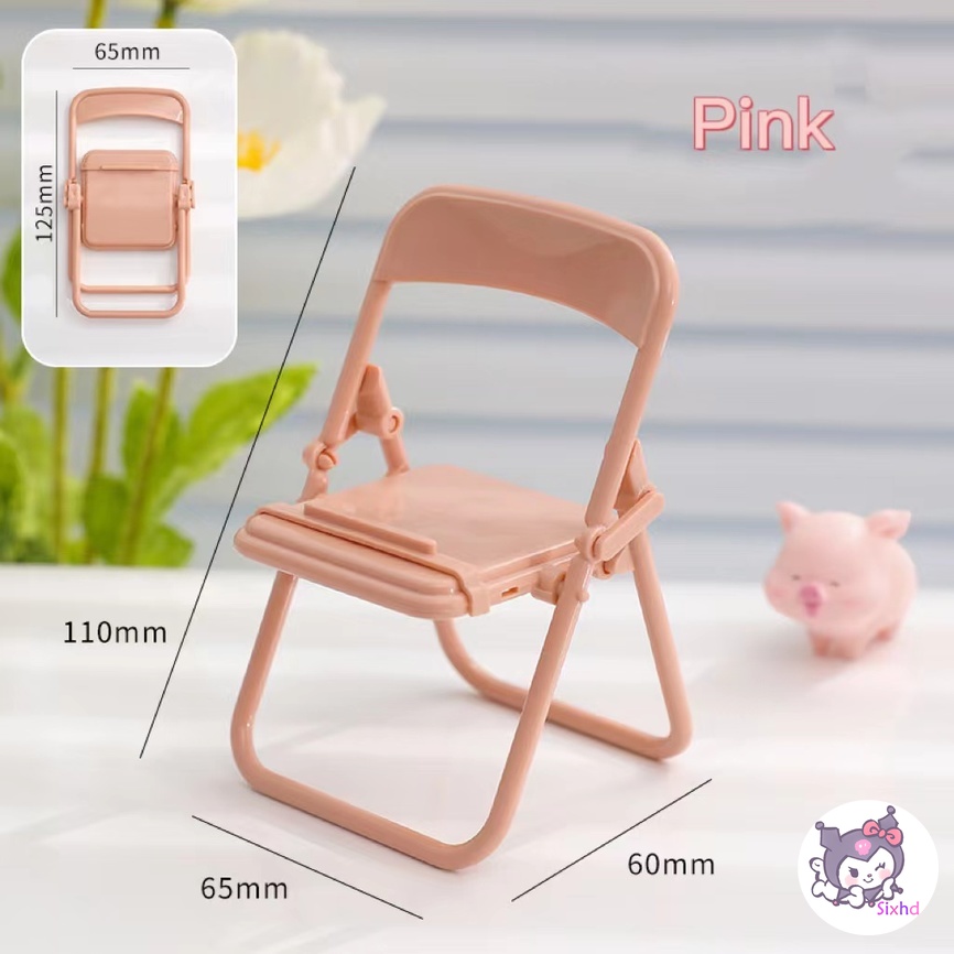 Foldable Phone Ring Compatible For iPhone Ins Office Custom Cartoon Cute Chair Phone Bracket