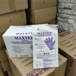 Sarung tangan bedah Steril / Sarung tangan panjang / maxter 7,5 /7 / Sarung tangan Steril / Surgical glove / sarung tangan bedah / Sarung tangan steril maxter