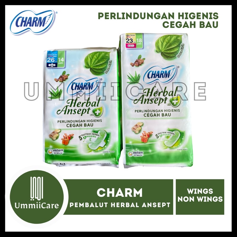 Charm Herbal Ansept Pembalut / Pembalut Herbal Charm