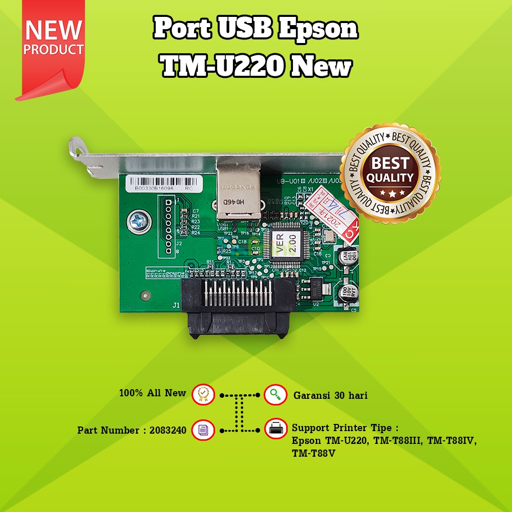 Port USB Printer Kasir TMU220 TM-U220 TMU 220 TM-T88III TM-T88I New