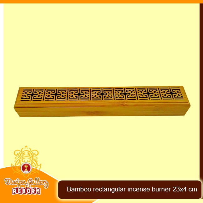 Bamboo Rectangular incense burner 23x4 cm (B)