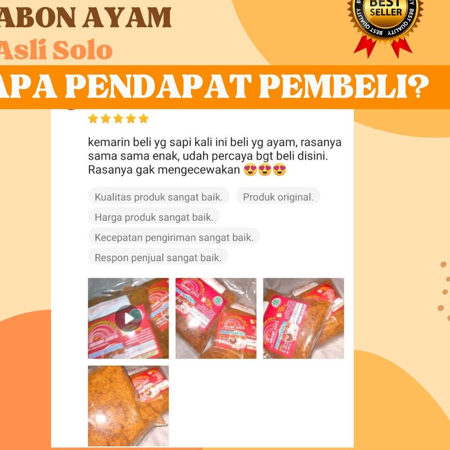 

MEN SALE ABON AYAM ORIGINAL & SPICY | ABON AYAM RASA ORIGINAL DAN RASA PEDAS | A011 | Termurah | Ter