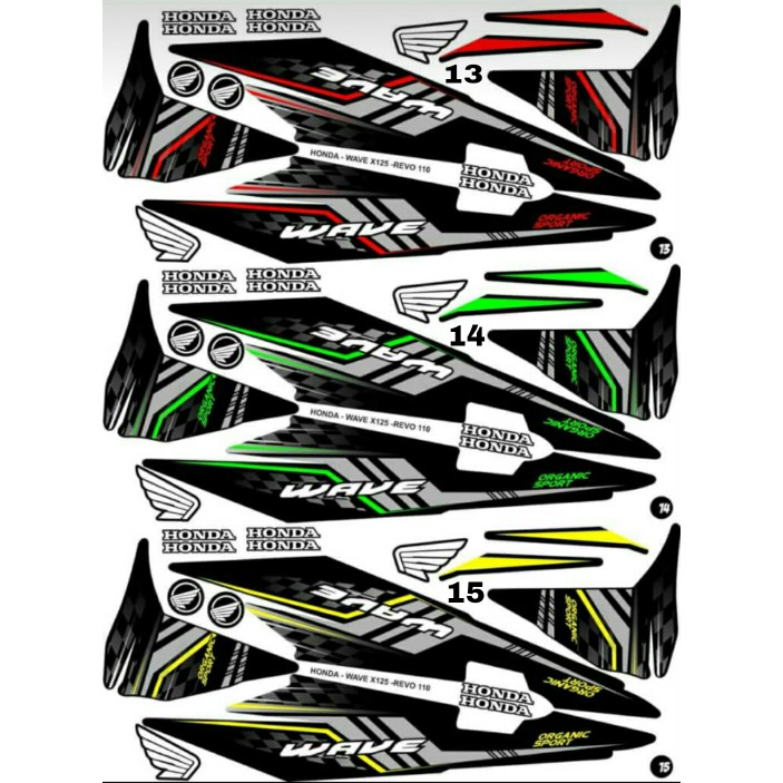 Sticker Striping Variasi Thailand Thailook Honda Revo Fi (WAVE X) f1556