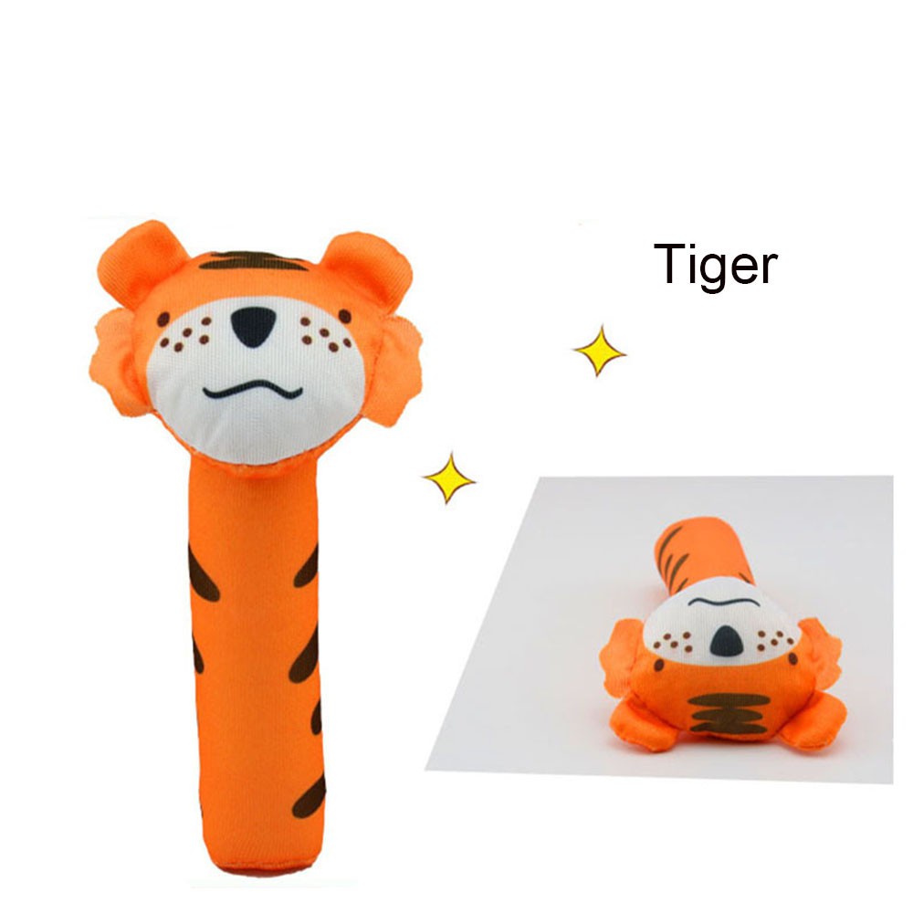 BIBI stick animal rattle 0-1 tahun bayi audio-visual pelatihan kain mainan bayi boneka tangan boneka