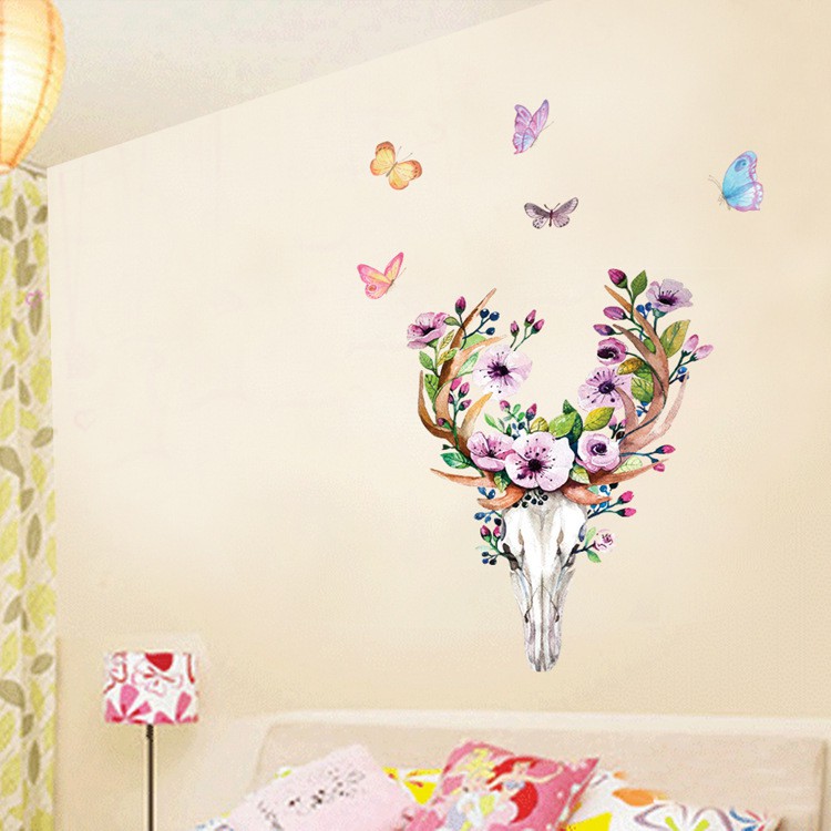 RELIZA WALL STICKER KEPALA RUSA STIKER DINDING JM7318