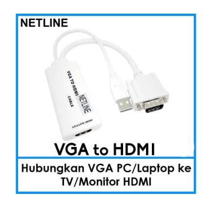 Vga to hdtv adapter Usb converter cable netline 1080p Full HD for pc cpu laptop stb dvr NL-UVH01 UVH-01 - Konverter d-sub 15 pin to hdtv