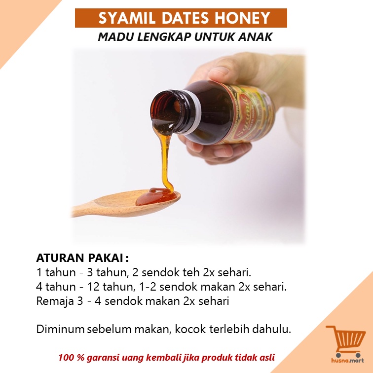 Madu Anak Syamil Kids Dates Honey -  Madu Lengkap Si Buah Hati isi 125ml