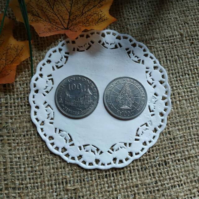 Koin kuno 100 rupiah gunungan tahun1978