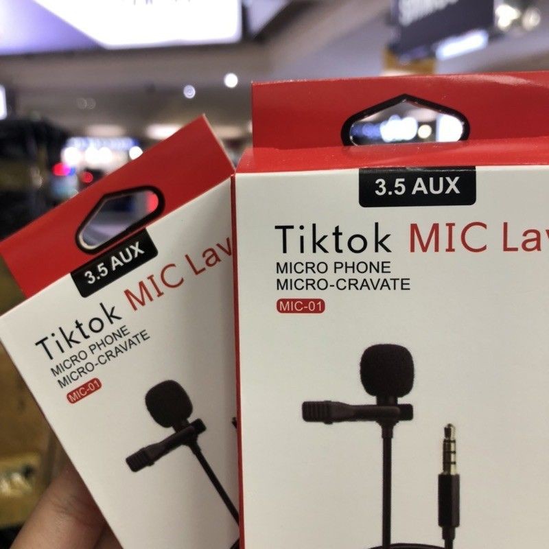 Mic Clip on TikTok Lav 3.5mm aux - Mic jepit