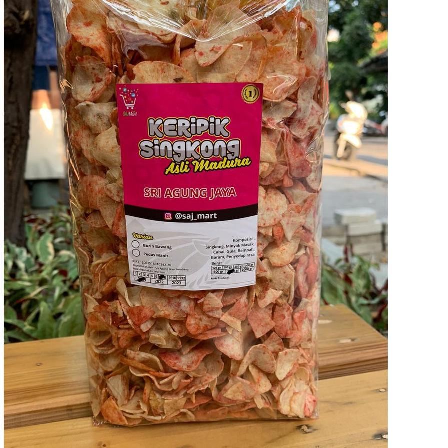 

10.10 STOK READY Kripik Singkong Super Empuk asli Madura 1.000gr