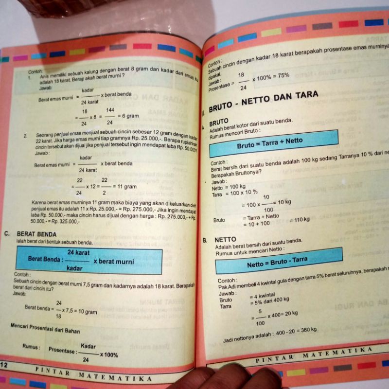 buku pintar matematika 128 halaman (15×25cm)