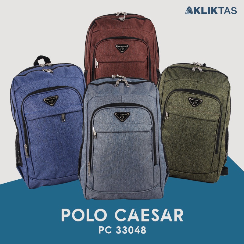 [KLIKTAS] Tas Ransel Laptop Kerja Unisex Polo Caesar 33048 - Ransel Backpack Sekolah Kuliah