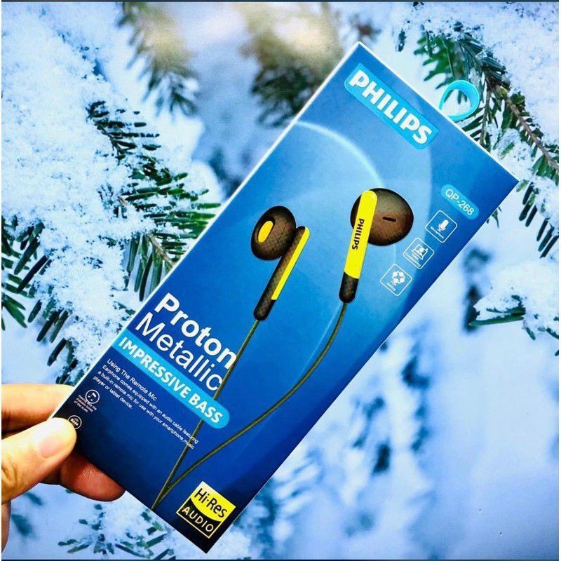 HANDSFREE HEADSET HF EARPHONE PHILIPS QP268 PH- 268 PROTON METALLIC