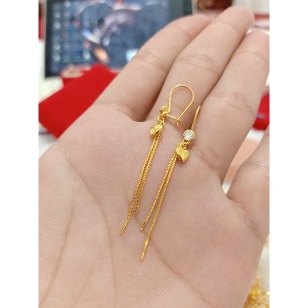 ANTING JURAI IMPORT PERAK 925 LAPIS MAS 24K