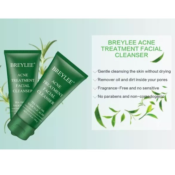 [BPOM] BREYLEE ACNE TREATMENT SERIES |TEA TREE ESSENTIAL [CLEANSER | TONER | PAD | GEL | SOAP]