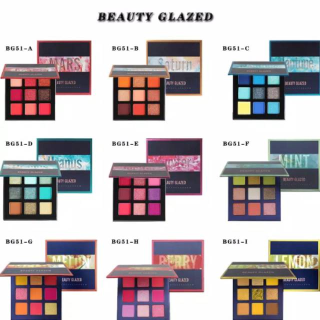 Beauty Glazed Eyeshadow Palette 9 Warna Lengkap  Makeup Mata Kosmetik Kecantikan Wanita