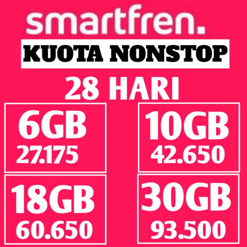KUOTA SMARTFREN NONSTOP 28 HARI
