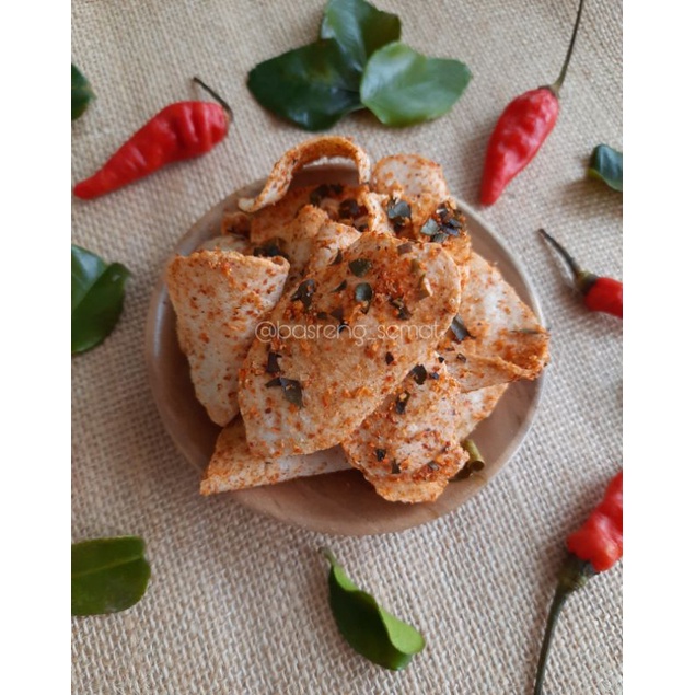 

Basreng 450 gram (keripik baso goreng)