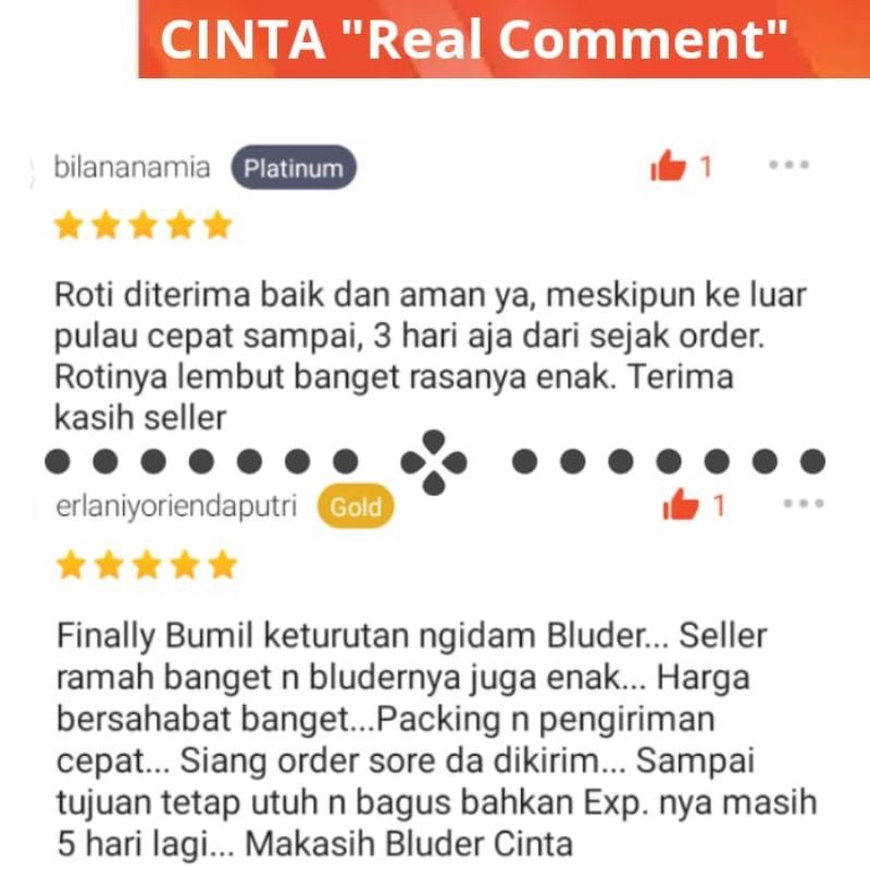 Paket Khusus Pengiriman Via GOSEND/GrabExpress Bluder Cinta Roti Asli Madiun Gojek Instan Kurir