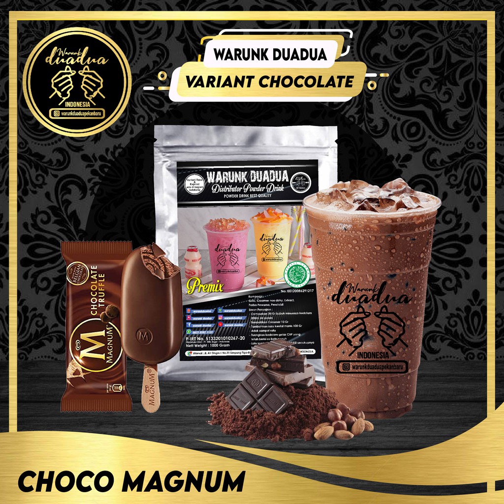 CHOCO MAGNUM 1Kg / Bubuk Minuman Premix Rasa Choco Magnum 1kg Bubuk Coklat / Powder Drink / Varian C