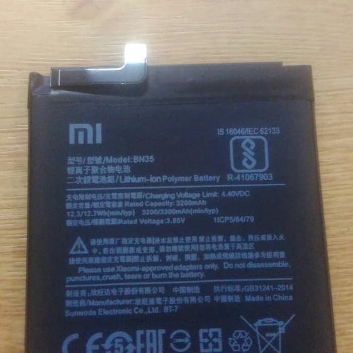 BATERAI BATTERY BATERI XIAOMI REDMI 5 BN35 ORIGINAL 100% BATERAI BN35