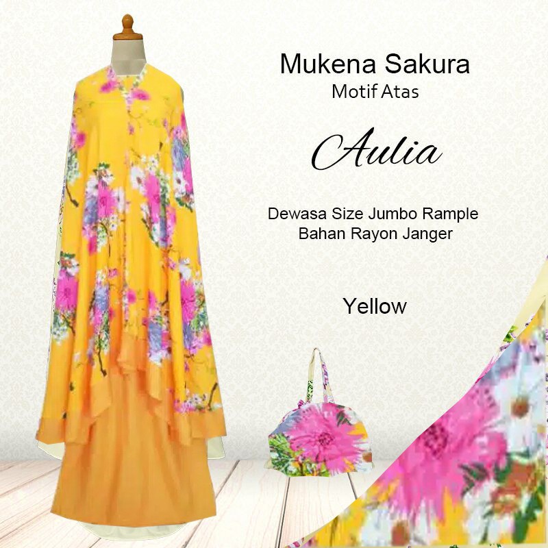 Mukena Bali Sakura motif atas Jumbo Aulia