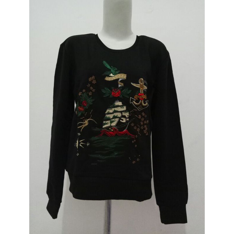 Sweater Crewneck Wanita | Sweater Crewneck Bordir | Atasan Wanita Bordir