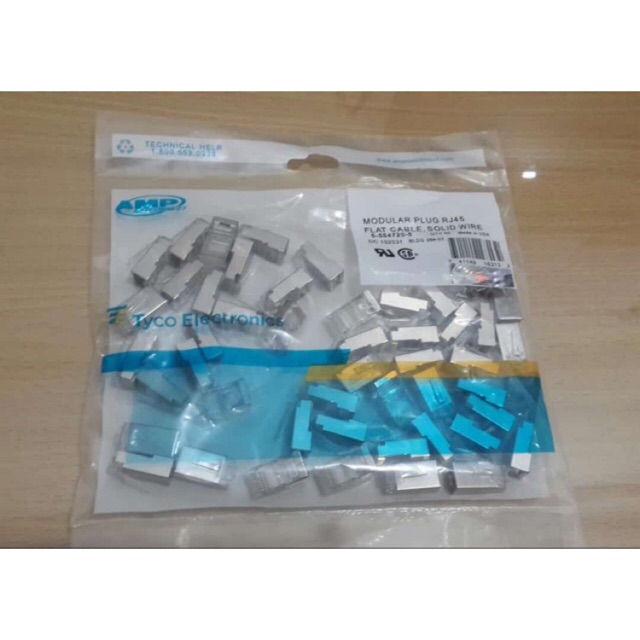 CONNECTOR RJ45 Besi konektor lan cat5e cat6e amp isi 50pc