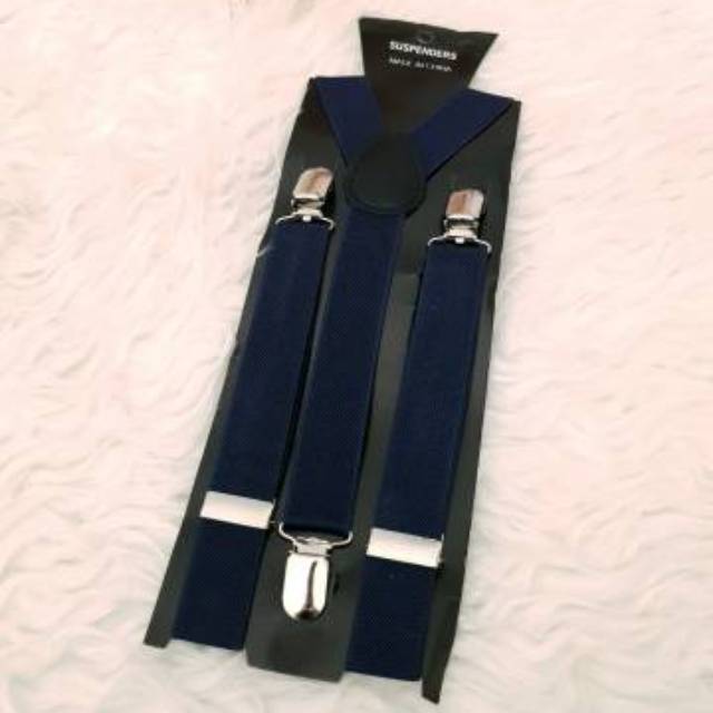 Suspender Biru Dongker / Navy Dewasa