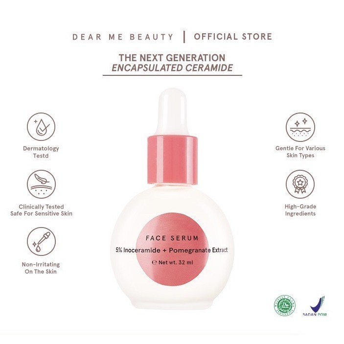 Dear Me Beauty 5% Inoceramide(Ceramide)+Pomegranate Extract Face Serum (CUCI GUDANG)