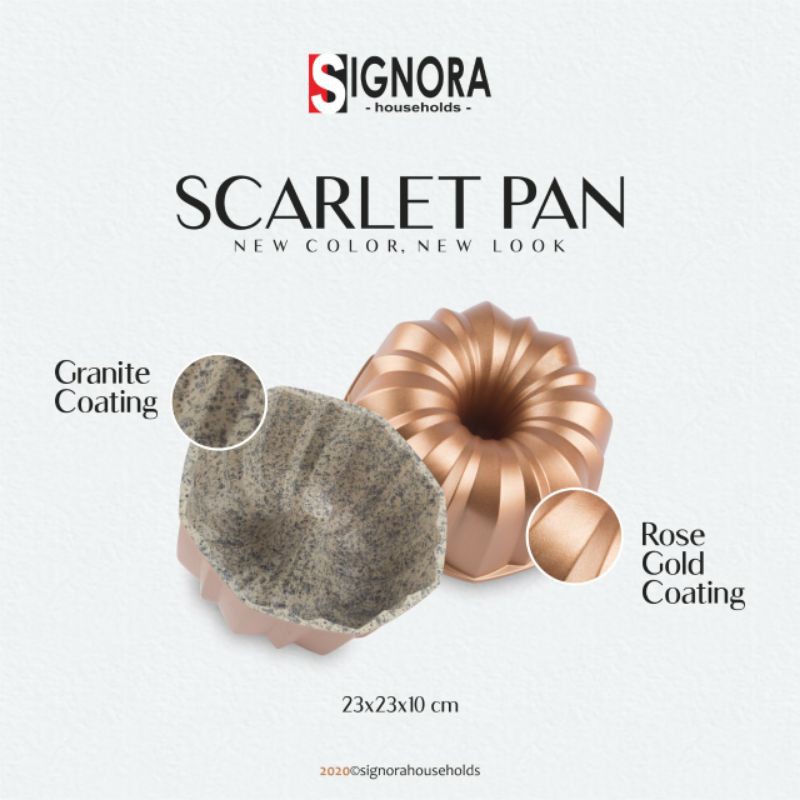 Pan SCARLET SIGNORA/ PAN SIGNORA/CETAKAN KUE SIGNORA/LOAF PAN/CETAKAN PUDING/LOYANG PREMIUM