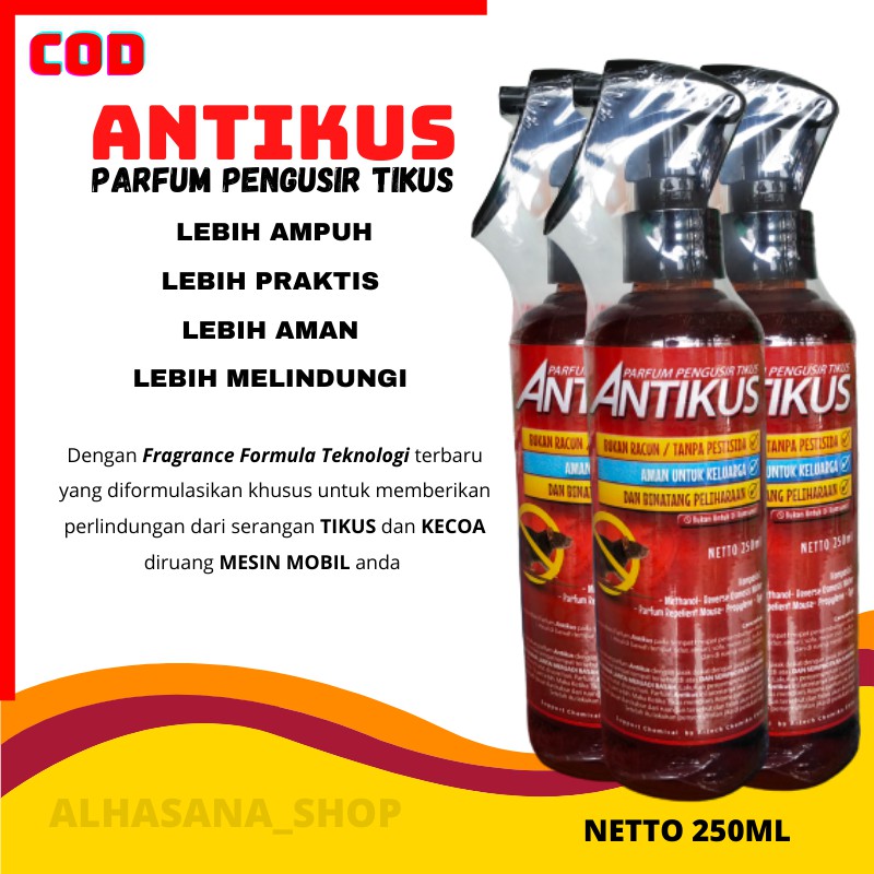 [BISA COD[ PAKET 3 BOTOL SEMPROT PENGUSIR TIKUS/PARFUM USIR TIKUS AMPUH 250ML/ANTIKUS PENGUSIR AMPUH