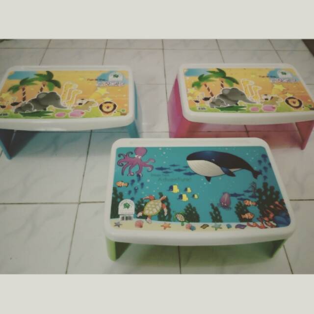 Meja Belajar / Meja Lipat Anak / Meja Belajar Lipat Anak Karakter Binatang