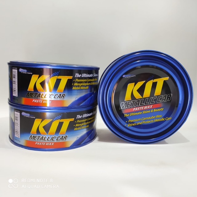 Kit Metallic Car Paste Wax / Kit Polish kaleng Biru
