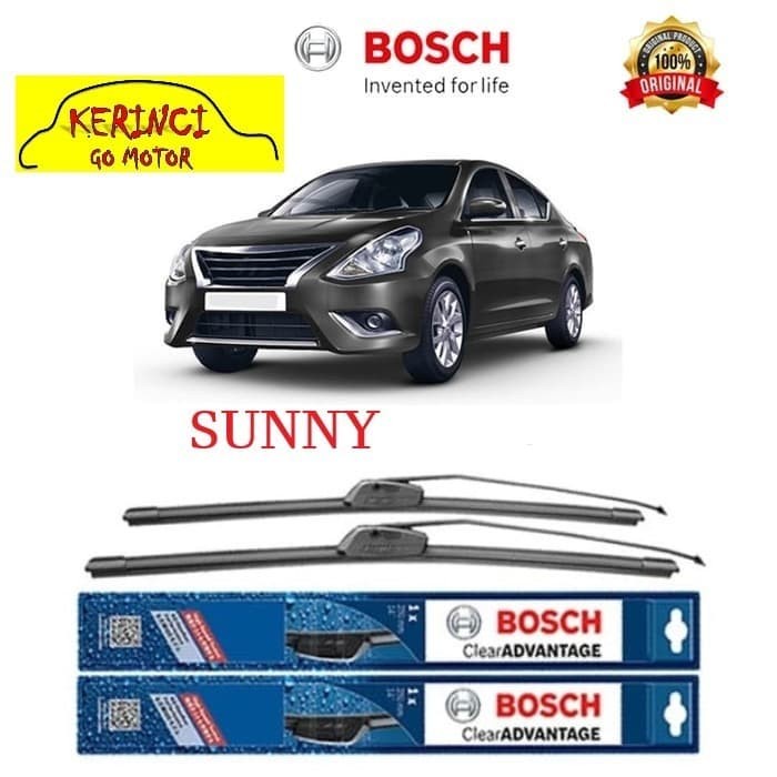 WIPER BOSCH CLEAR ADVANTAGE NISSAN SUNNY 21&quot; &amp; 14&quot; SEPASANG WIPER BOSC