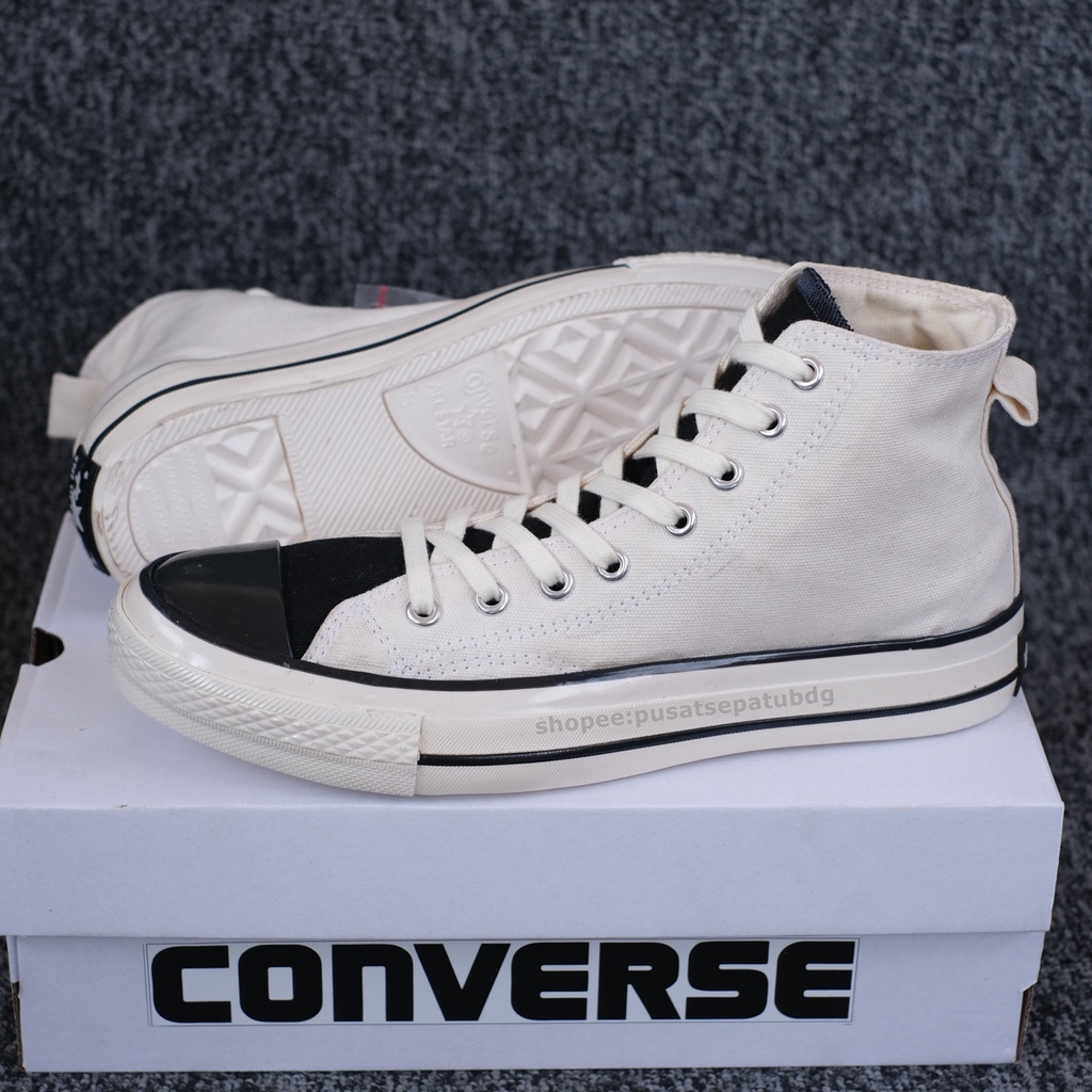 Sepatu Converse 70s High Essentials Natural Black Cream Off White