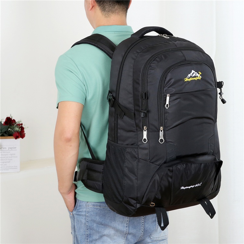 Bopai Tas Gunung Pria Tas Waterproof Outdoor Traveling Hiking Tas Punggung Cowok Backpack Besar Sekolah TR113