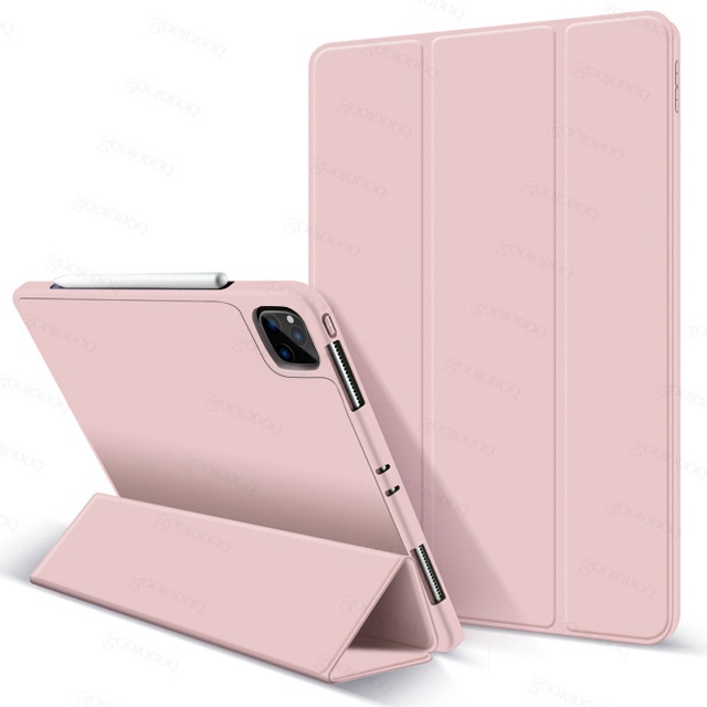 Case Dengan Holder Pensil Untuk iPad 6th 7th 8th 9th Air 4 / 5 Pro 11 10.9 10.2 2020 2021