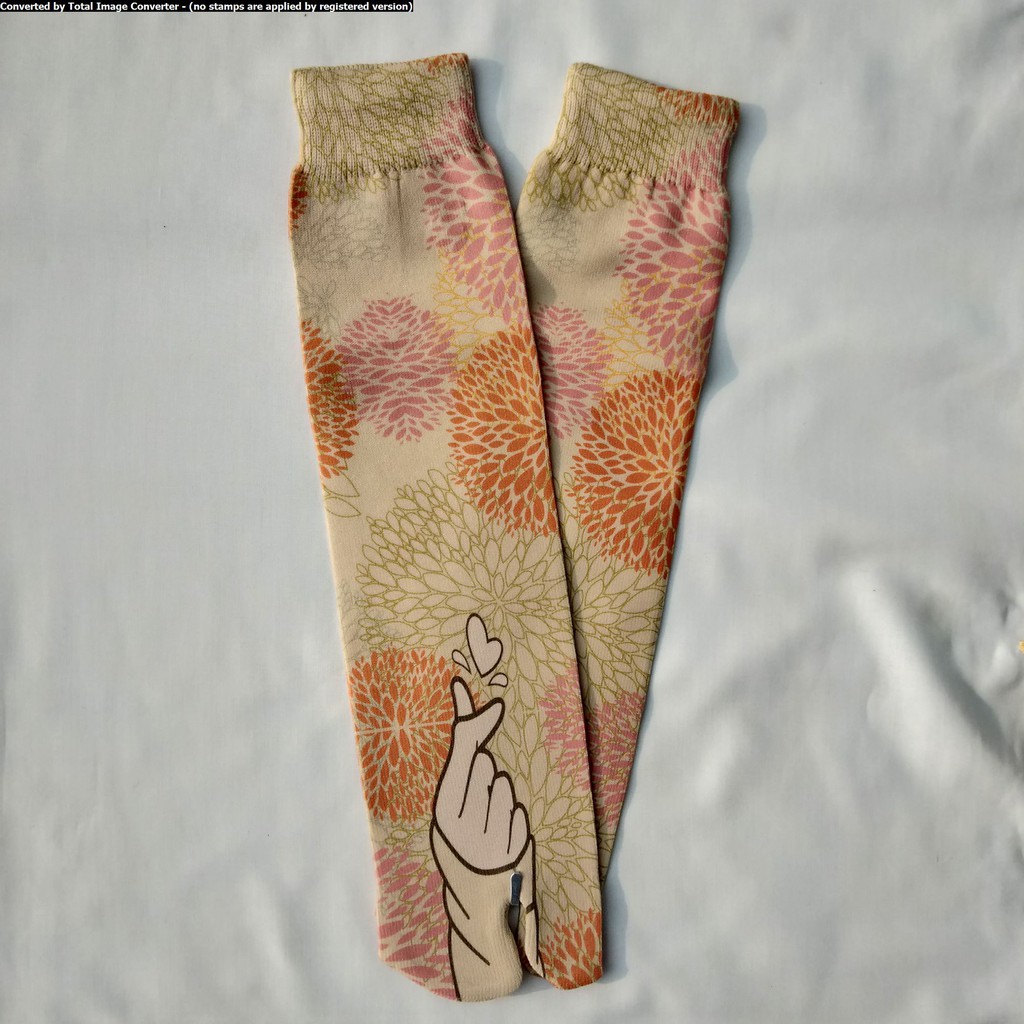 Premium Kaos Kaki Jempol Printing Muslimah  Kaos Kaki Motif Wanita Dewasa Panjang Sebetis-5