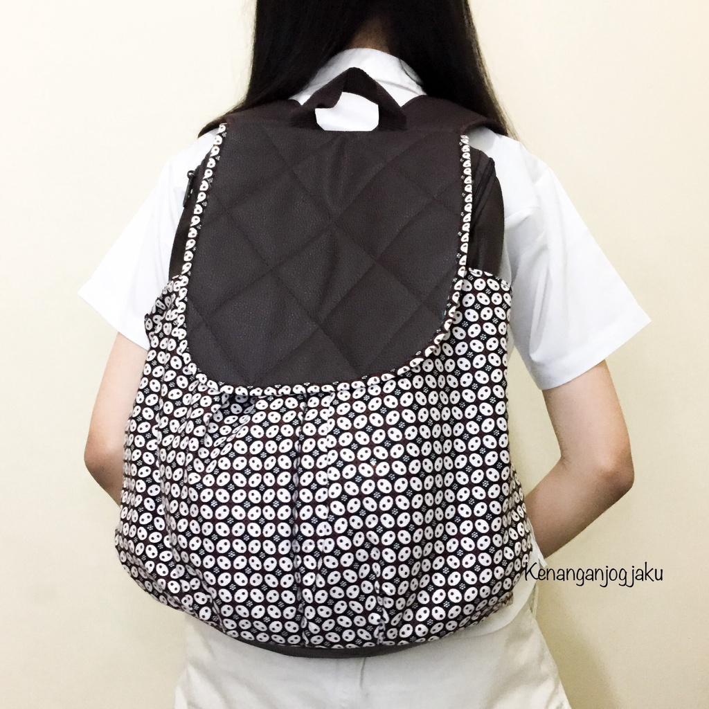 SENA BAG |  COD Tas Gendong Ransel Punggung Batik Besar Backpack Murah Etnik Estetik Sekolah Lucu Wa