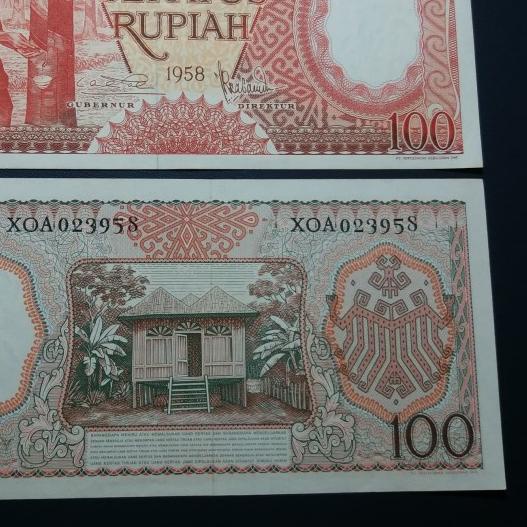 Uang Kuno 100 Pekerja 1958