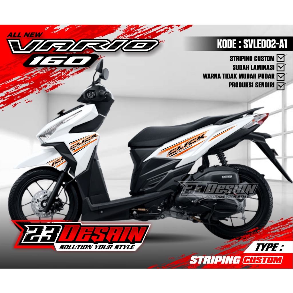 Vario 125 LED Vario 150 LED - Aksesoris Motor Stiker Honda Vario New Schotlite Cutting Stiker Stripi