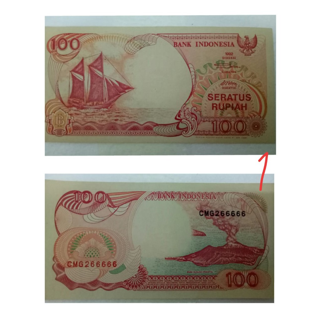 Uang Kuno 100 Rupiah Tahun 1992