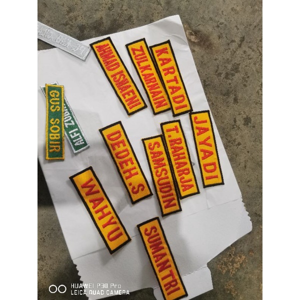 BORDIR NAMA BANSER ANSOR DAN NAMA DAERAH