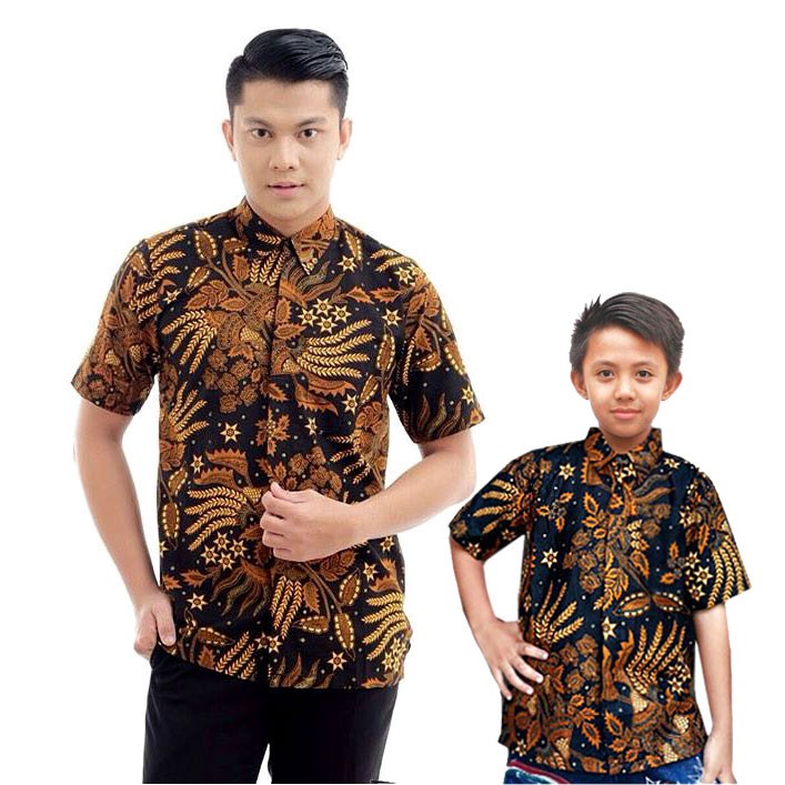 Couple Sarimbit Batik Bapak dan Anak Motif Manggar